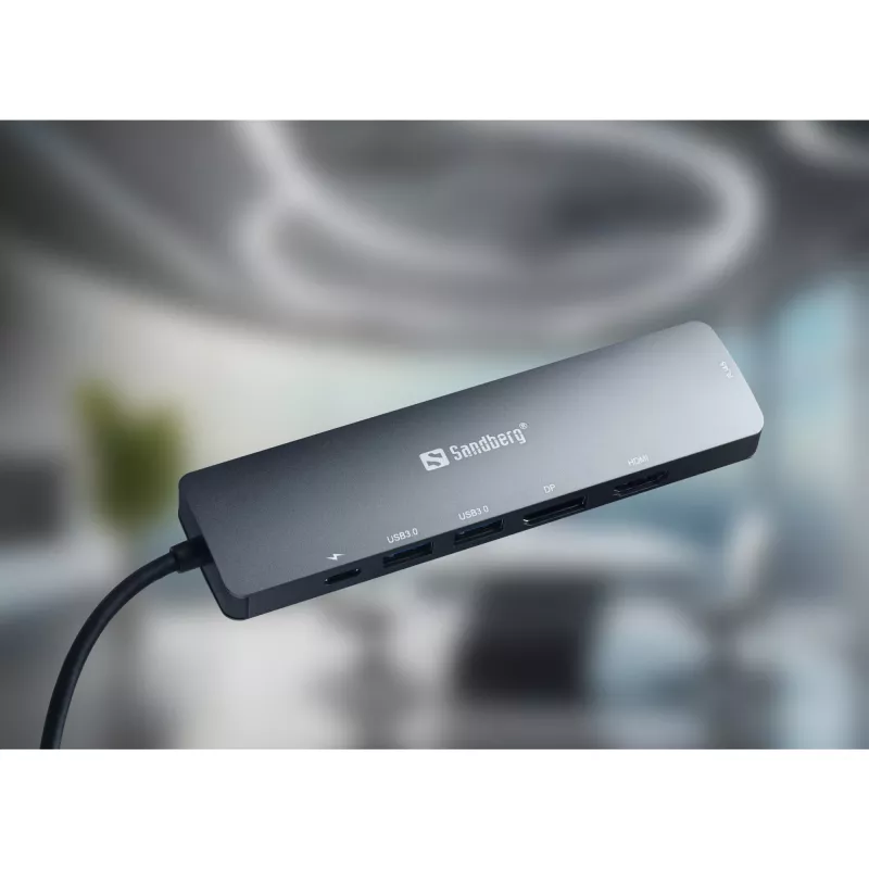 Dock display USB-C 8K Sandberg USB 3.2 Gen 1 Type-C 100W Power Delivery
