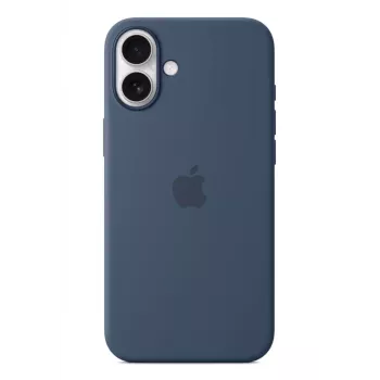 APPLE custodia in silicone Apple con MagSafe iPhone 16 Plus denim