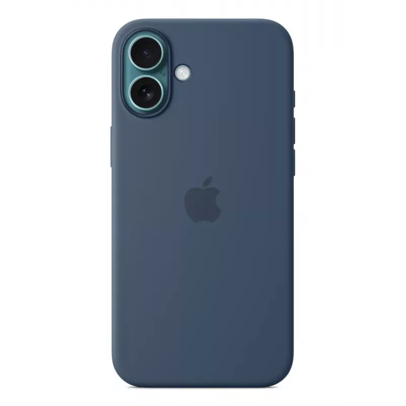 APPLE custodia in silicone Apple con MagSafe iPhone 16 Plus denim