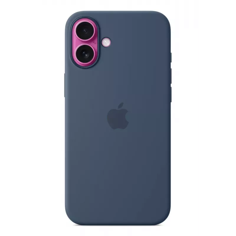 APPLE custodia in silicone Apple con MagSafe iPhone 16 Plus denim