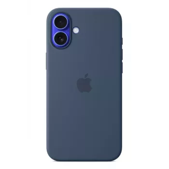 APPLE custodia in silicone Apple con MagSafe iPhone 16 Plus denim
