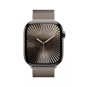 APPLE Watch Series 10 GPS + Cellular 46mm cassa in titanio naturale con cinturino Milanese naturale - S/M