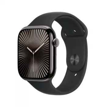 APPLE Watch Series 10 GPS + Cellular 46mm cassa in titanio ardesia con cinturino Sport nero - M/L