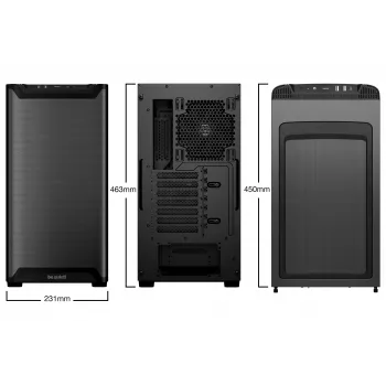 Case PC bequiet! PURE BASE 501 Airflow Window MIDI Tower — ATX, vetro temperato, supporto 3x140/240 mm, 2x3,5
