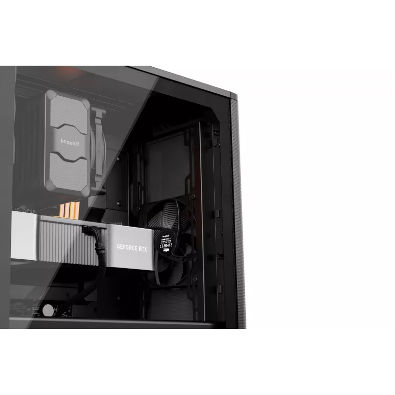 be quiet! PURE BASE 501 Airflow Window BGW74 case PC Midi Tower, ATX, finestra in vetro temperato, 2 ventole PWM da 140 mm, radiatore fino a 360 mm, 2x 3,5″ + 5x 2,5″, 2x USB 3.0, USB 3.2 Gen 2 Type-C, nero