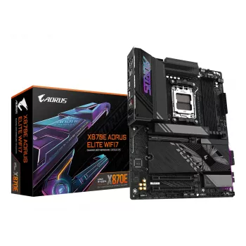 Scheda madre GIGABYTE X870E AORUS ELITE WIFI7 ATX, AMD X870E, socket AM5, DDR5, 4x DIMM, Wi‑Fi 7, 2,5Gb LAN