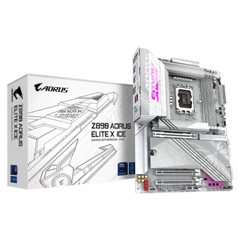 Scheda madre GIGABYTE Z890 AORUS ELITE X ICE - Supporta CPU Intel Core Ultra (Serie 2), VRM 16+1+2 fasi, fino a 9500MHz DDR5 (OC), 1xPCIe 5.0 + 4xPCIe 4.0, Wi-Fi 7, 2.5GbE LAN, Thunderbolt 4