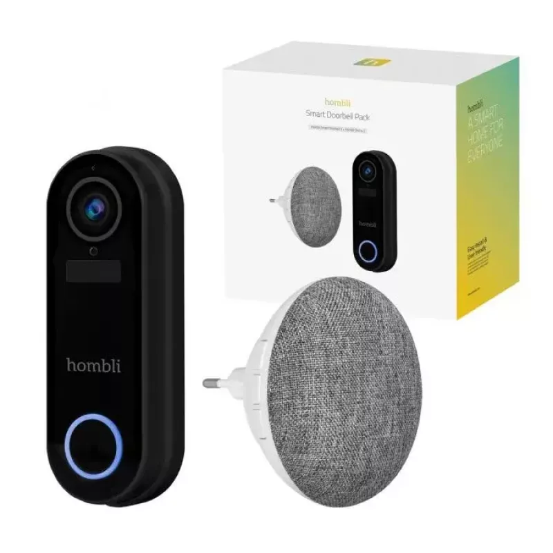 Smart Doorbell Hombli confezione nero bianco IP65 wireless 1080p