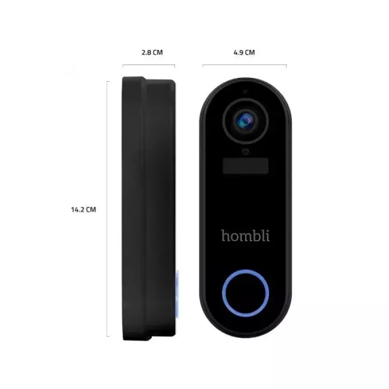 Smart Doorbell Hombli confezione nero bianco IP65 wireless 1080p