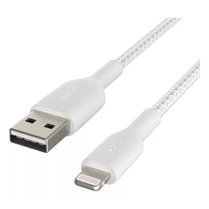 BELKIN cavo Lightning a USB-A, intrecciato, 1 m, bianco
