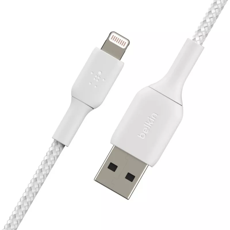 BELKIN cavo Lightning a USB-A, intrecciato, 1 m, bianco
