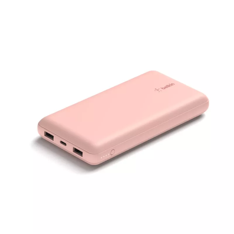 Powerbank BELKIN 20k USB-A e USB-C 15 W rosa