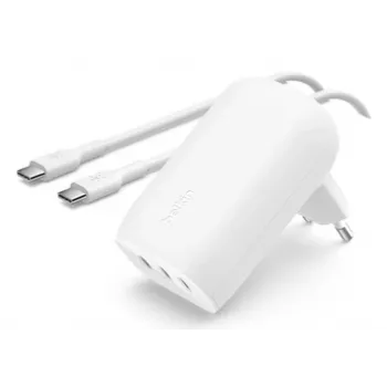 BELKIN Caricabatterie da parete - BoostCharge - Caricabatterie USB-C 3 porte - Con PPS 67W - Bianco