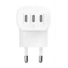 BELKIN Caricabatterie da parete - BoostCharge - Caricabatterie USB-C 3 porte - Con PPS 67W - Bianco