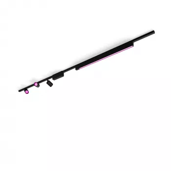 Faretto smart Philips Hue White and Colour Ambience Perifo kit base a soffitto dritto 3 faretti 1 barra luminosa
