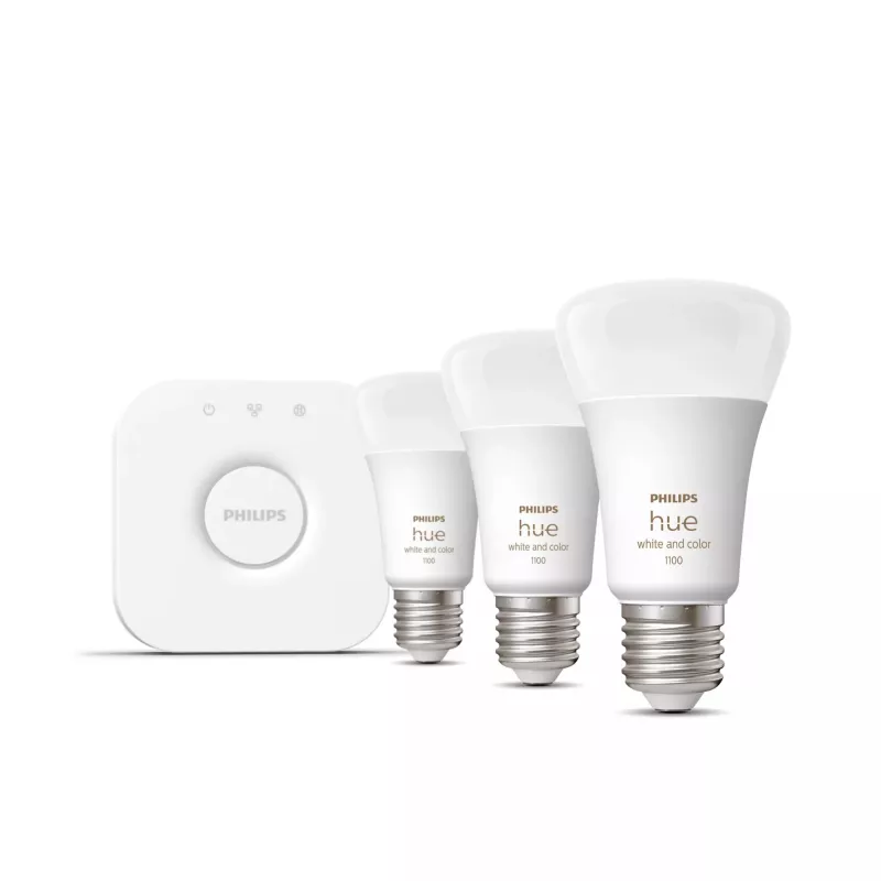 Starter kit illuminazione smart Philips Hue White and Colour Ambiance E27 Bluetooth Zigbee