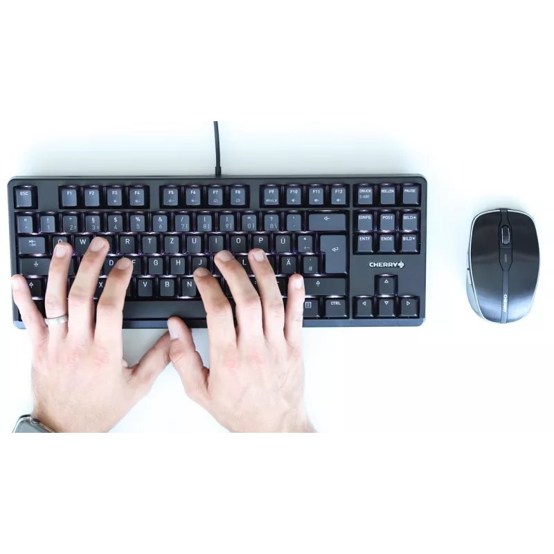Tastiera CHERRY G80-3000N RGB TKL universale USB QWERTZ tedesco nero