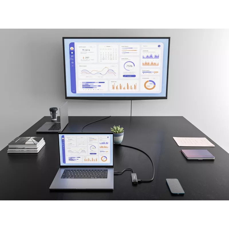 Equip adattatore multifunzione USB-C 5-in-1, HDMI, Gigabit-LAN, USB 3.2 Gen1, 100W USB PD