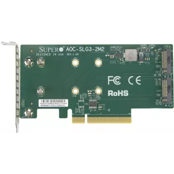 SUPERMICRO scheda riser PCI-E low profile supporta 2x modulo M2 (AOC-SLG3-2M2-O)
