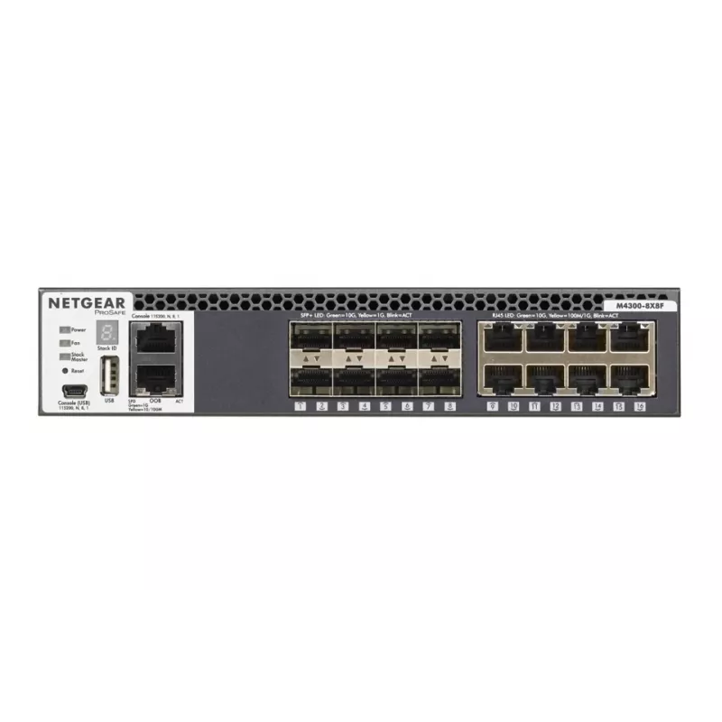 NETGEAR M4300-8X8F Managed L3 10G Ethernet (100/1000/10000) 1U nero