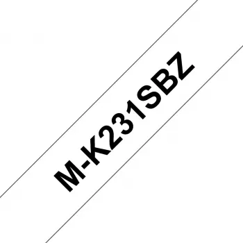 Brother M-K231SBZ nastro per etichette nero su bianco