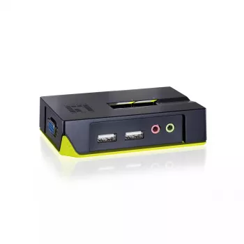 LevelOne switch KVM USB VGA 2 porte, supporto audio