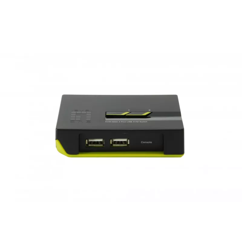 LevelOne switch KVM USB VGA 2 porte, 2048 x 1536 pixel, nero, verde