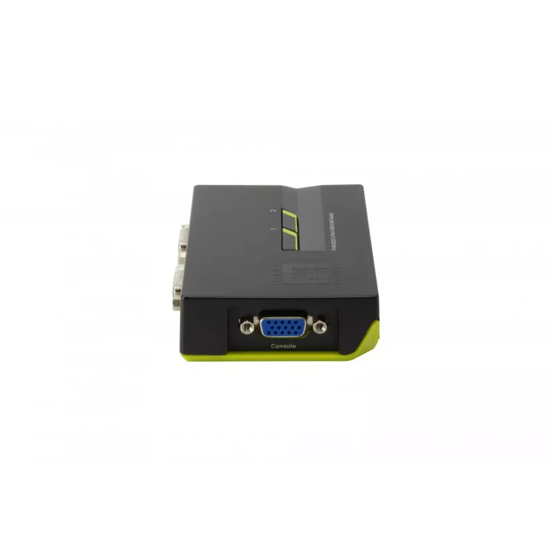 LevelOne switch KVM USB VGA 2 porte, 2048 x 1536 pixel, nero, verde