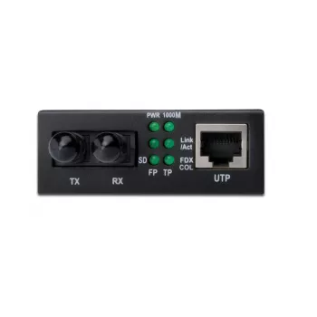 DIGITUS convertitore media, multimodale 10/100/1000Base-T a 1000Base-SX, incl. PSU connettore ST, fino a 0.5km