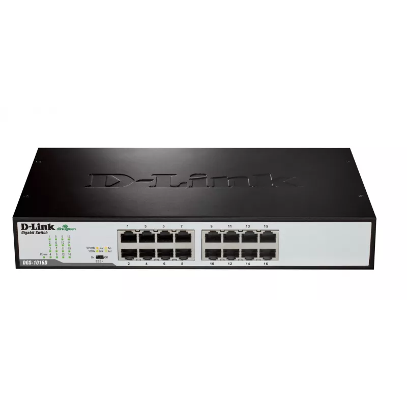 D-Link DGS-1016D/E switch di rete unmanaged nero, metallo