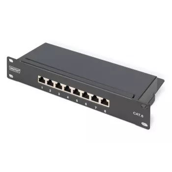 Patch panel DIGITUS CAT6 8 porte schermato nero 10in