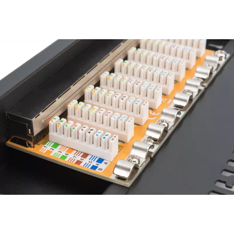 Patch panel DIGITUS CAT6 8 porte schermato nero 10in