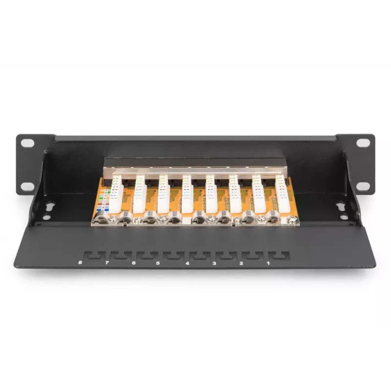 Patch panel DIGITUS CAT6 8 porte schermato nero 10in