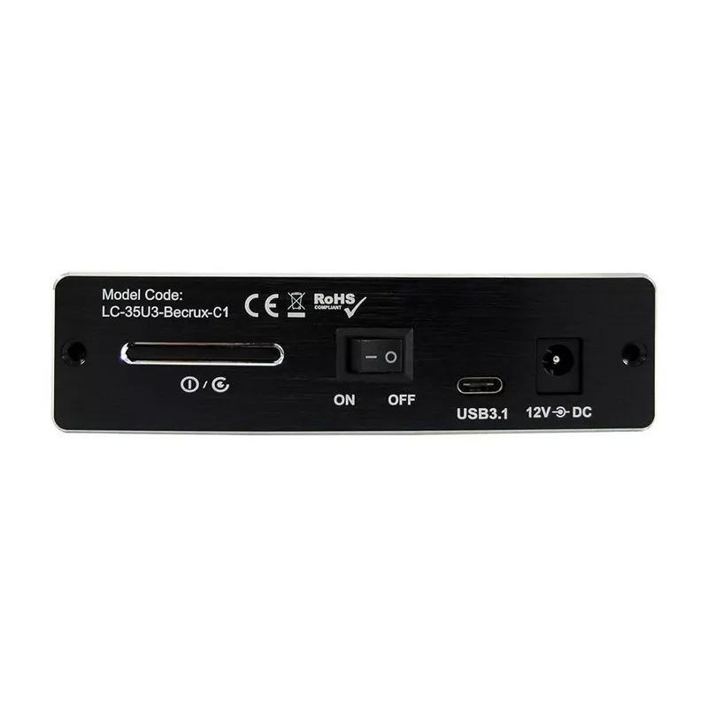 LC-Power LC-35U3-Becrux box esterno per hard disk SATA da 3,5 pollici, USB 3.0, alluminio, nero