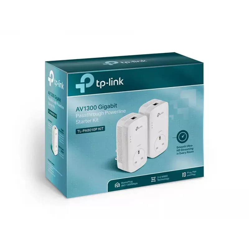 Adattatore PowerLine TP-Link TL-PA8010P KIT 1300 Mbit/s Ethernet LAN bianco 2 pz.