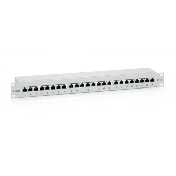 Patch panel schermato Equip 24 porte Cat.6, grigio chiaro