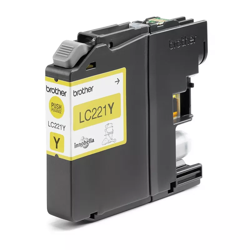 Cartuccia d'inchiostro Brother LC221Y, 1 pz. originale giallo