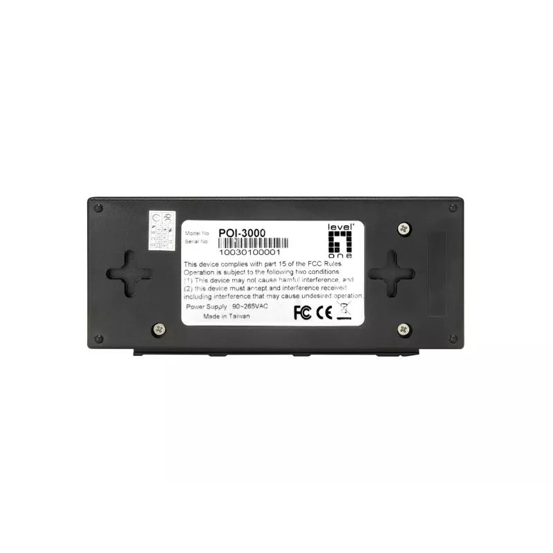 LevelOne POI-3000 iniettore Gigabit PoE+, 30 W, nero