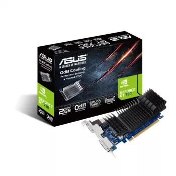 Scheda grafica ASUS GeForce GT 730, 2 GB GDDR5, 64-bit, PCIe 2.0, raffreddamento passivo