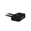 Switch KVM LevelOne 2 porte USB VGA con cavo, supporto audio, 2048 x 1536 pixel, nero