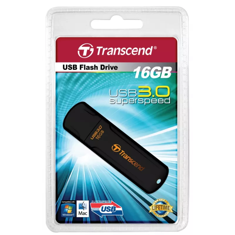 TRANSCEND Jetflash 700 - 16GB chiavetta USB - USB 3.0 - nero