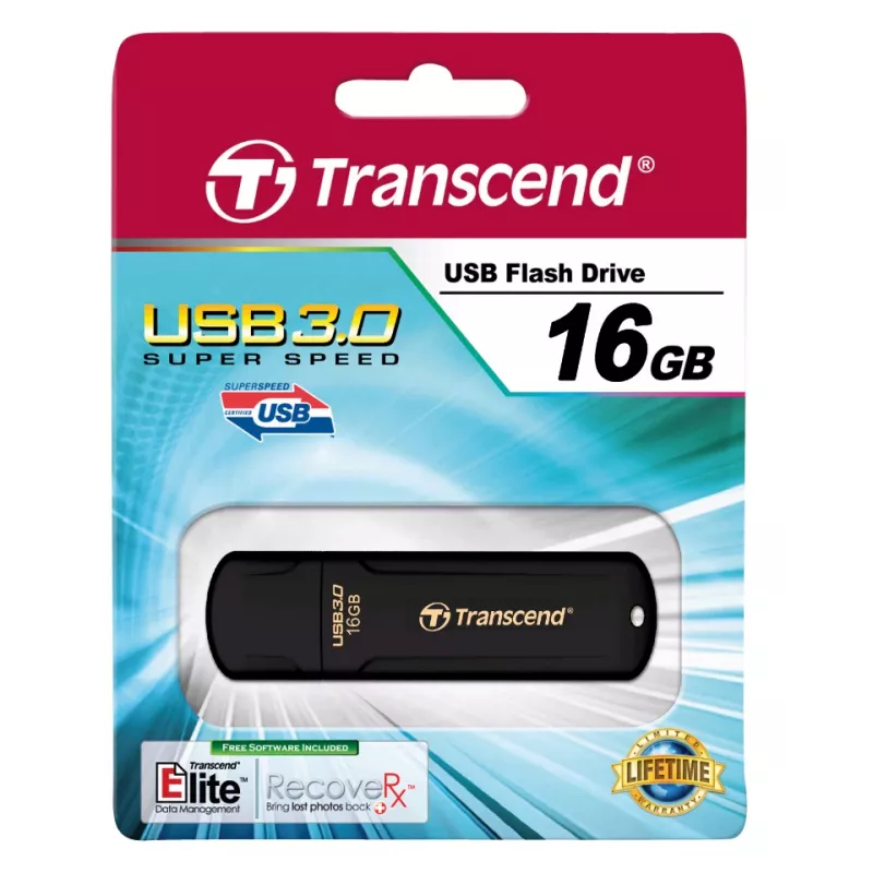 TRANSCEND Jetflash 700 - 16GB chiavetta USB - USB 3.0 - nero