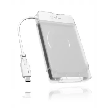 ICY BOX IB-AC703-C case HDD/SSD trasparente, bianco 2,5