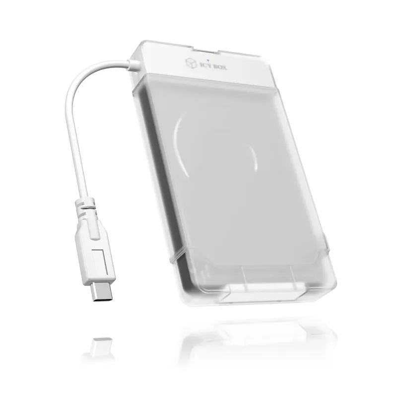 ICY BOX IB-AC703-C case HDD/SSD trasparente, bianco 2,5