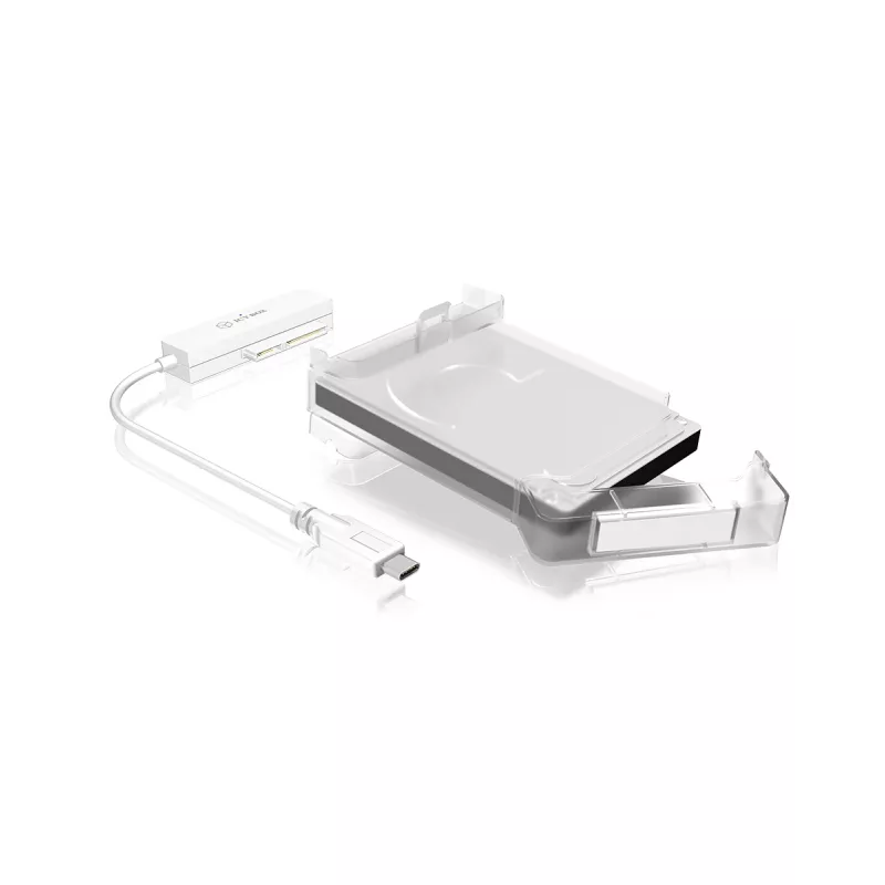 ICY BOX IB-AC703-C case HDD/SSD trasparente, bianco 2,5