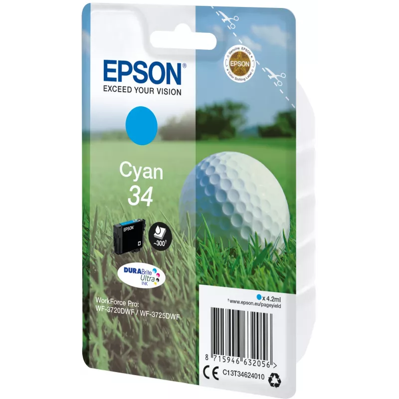 Epson Golf Ball confezione singola ciano 34 inchiostro DURABrite Ultra