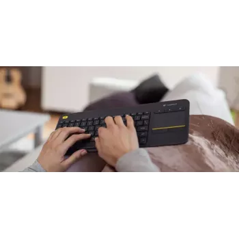 LOGITECH Wireless Touch Keyboard K400 Plus - nero - QWERTZ tedesco