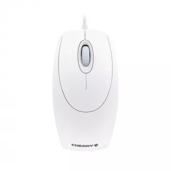 CHERRY WHEELMaus mouse ottico con cavo, grigio chiaro, PS2/USB, ambidestro, ottico, USB Type-A, 1000 DPI, bianco