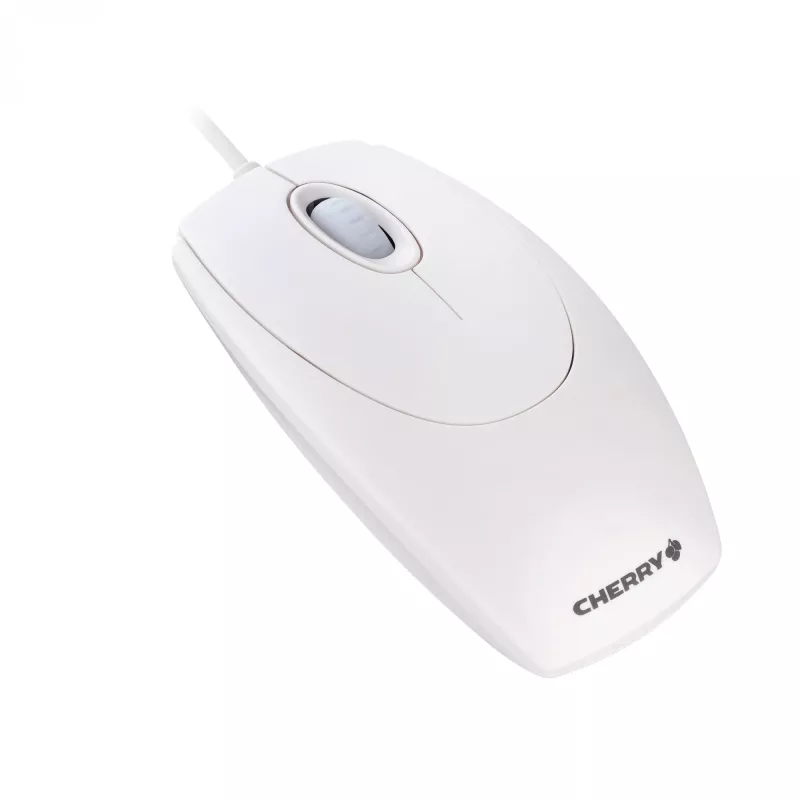 CHERRY WHEELMaus mouse ottico con cavo, grigio chiaro, PS2/USB, ambidestro, ottico, USB Type-A, 1000 DPI, bianco