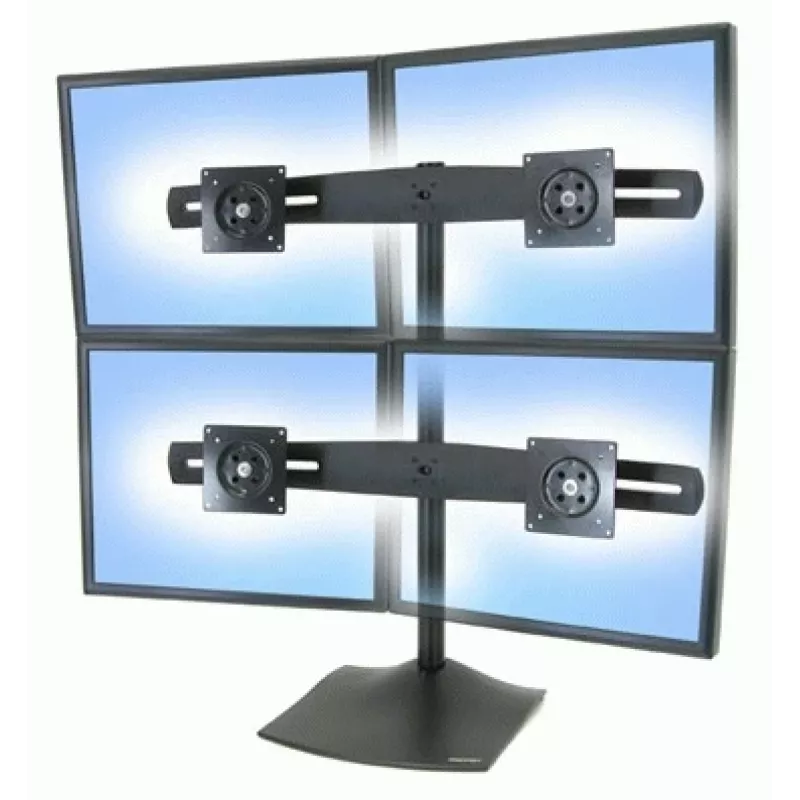 Supporto da tavolo per monitor Ergotron DS Series DS100 Quad 61 cm nero